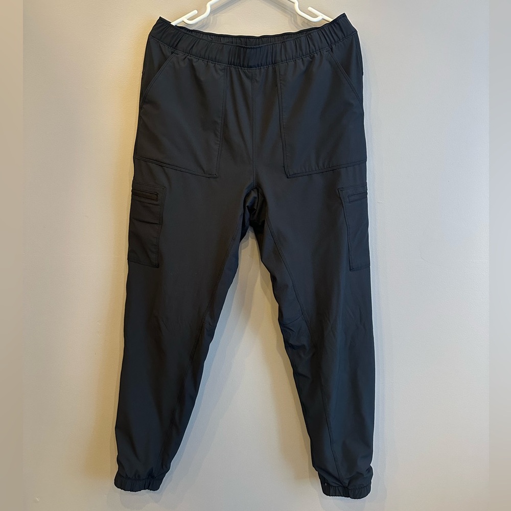 Eddie Bauer Black Fleece-Lined Cargo Jogger Pants